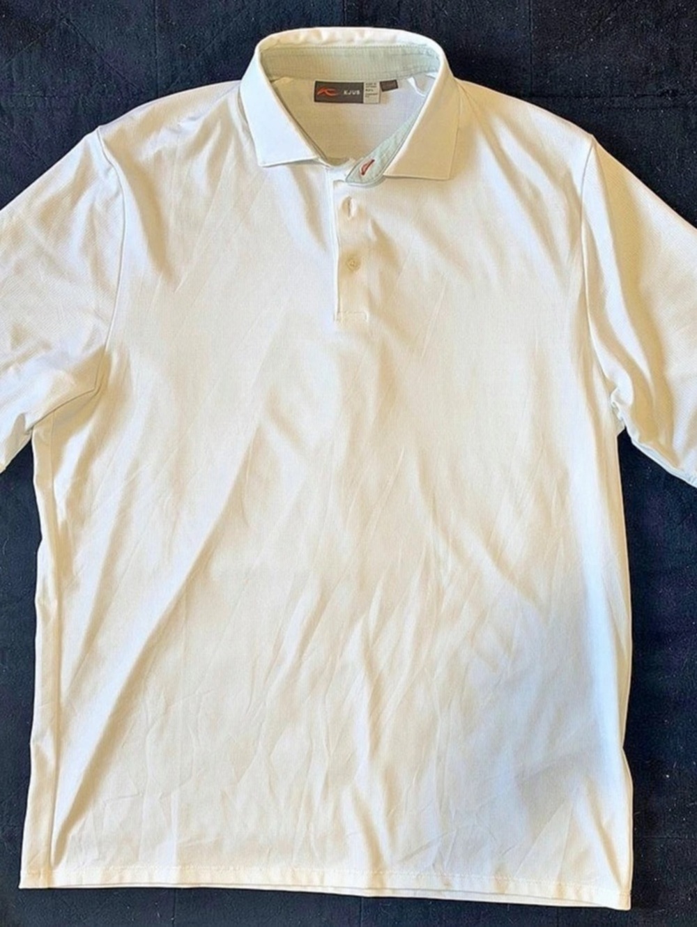 KJUS Men's White Golf Polo Size XL